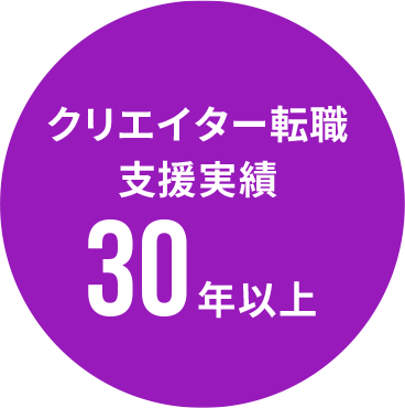 クリエイター転職支援実績30年以上