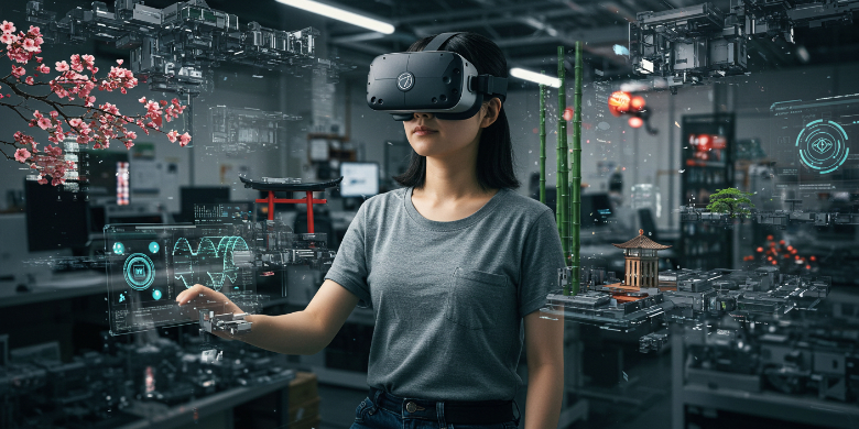 VRエンジニアの女性