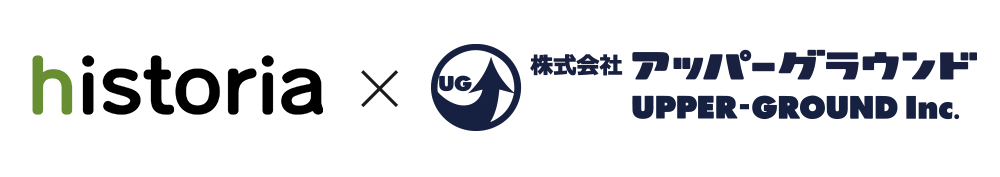 株式会社ヒストリア　株式会社アッパーグラウンド　ロゴ