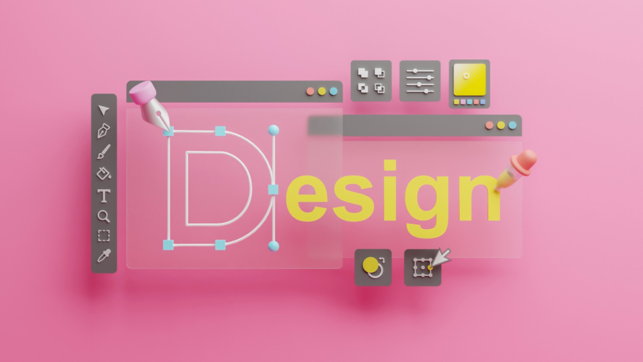 デザインロゴを作成するイメージ