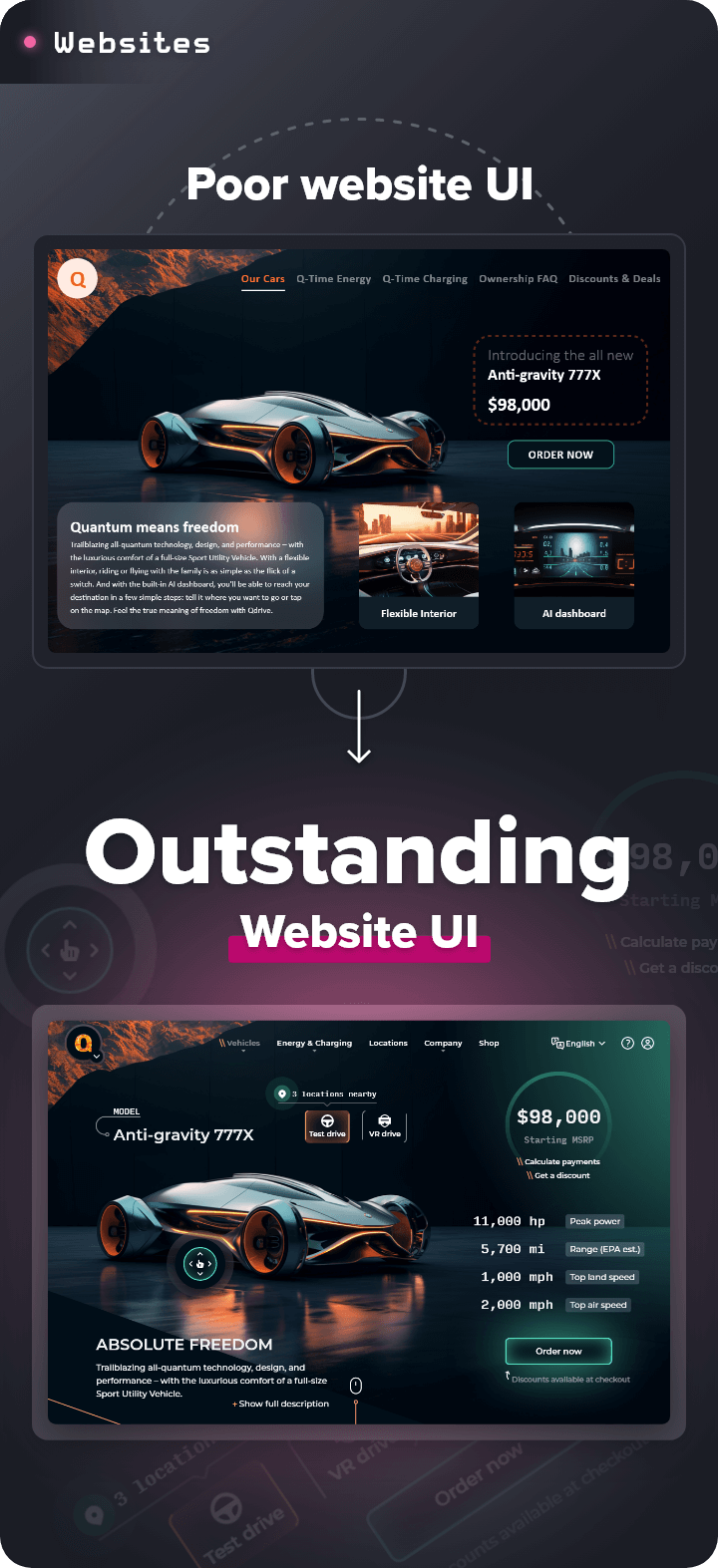 Outstanding UI - Websites