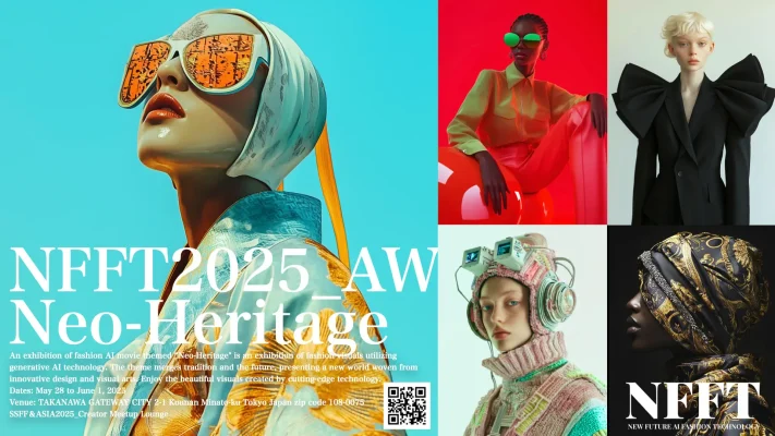 世界34名のAIクリエイターが集結 「NFFT2025_AW Neo-Heritage AI Fashion Movie展」高輪で開催へ
