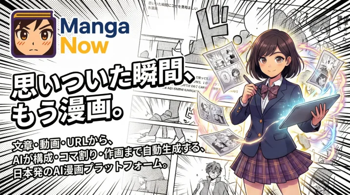 文章・動画を漫画に日本発AI「mangaNow」正式公開