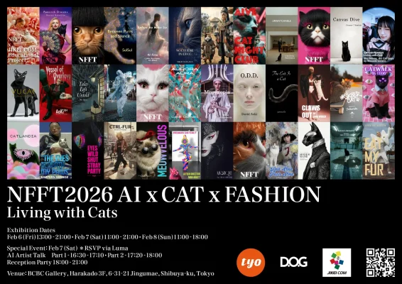 原宿で「AI×ネコ×ファッション」の祭典開催　世界31人のクリエイターが集結