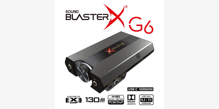 Sound BlasterX G6、USB-Cモデルに一本化へ